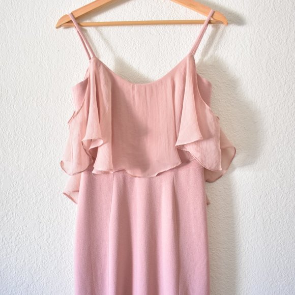 Dress The Population Diana Cold Shoulder Slit Maxi Dress - Picture 11 of 15